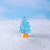 Decoraciones para árboles de Navidad en miniatura de comercio electrónico transfronterizo, accesorios de escena de nieve, artesanías de resina y figuras que brillan en la oscuridad