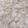 Tecido de lã de ovelha felpudo com estampa de tigre, tecido de ovelha grande com textura de anel