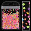 Bolsa lantejoulas estrela fluorescente 2G verão super popular unhas cinco pontas lantejoulas joias