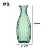 Atacado Vaso Pequeno de Vidro Colorido Transparente Simples Arranjo de Flores Flores Secas Hidropônico Sala de Estar Decoração Suave Recipiente para Flores Ornamentos de Luxo Leve