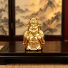 Envio Super RápidoMini Mini Deus da Riqueza Dourado Areia Tamanho da Palma Caractere Fu Pequeno Wencai Shen Ornamento de Latão Sólido