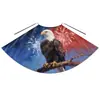 Bandeira Estrela Listras Vermelhas e Brancas Estampa de Balão Capa Infantil Unissex Fantasia Dia da Independência Amazon Cape com Amarração