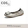 Sapatos de Rolo de Ovo de Couro de Vaca Costlygirl Solado Macio Bico Baixo Sapatos de Mãe Sapatos de Feijão para Meia-Idade Sapatos Femininos de Couro Genuíno Sapatilhas