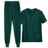 Amazon Ropa de Manga Corta para Lavado de Manos en Quirófano Tops para Mujer Camiseta Corta Ropa de Trabajo Enfermera Cirujano Bata de Aislamiento Ropa de Trabajo