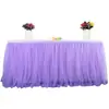Saia de Mesa para Casamento em Tule Cobertura de Mesa de Sobremesa Mesa de Assinaturas Contorno de Mesa em Tule Toalha de Mesa de Casamento Tule de Neve Mesa Mesa de Bolo de Aniversário Tule