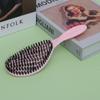 Peine de melena de cerdo curvado con gran curvatura para peinar el cabello, peine para mujer de cabello largo, peine de dientes anchos y esponjosos, peine de masaje hueco