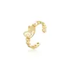 Anillo Abierto de Acero Inoxidable Xuping Color Oro 24K Calado Caballo Pequeño Nuevo Estilo Chino Diseño Zodiaco Joyería Imitación Oro al por Mayor para Mujeres