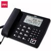 Teléfono de Oficina Deli Negocios Teléfono Fijo para el Hogar con Cable Identificador de Llamadas Manos Libres Teléfono Fijo