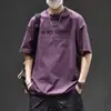 Camisetas masculinas temporada americana camiseta branca meninos camiseta preta de manga curta homens verão marca da moda roupas masculinas novo estilo roxo