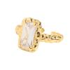 447 Estilo K Diseño Nicho Ins Lujo Accesible Textura Plisada Anillo Aguamarina Versátil Plata Esterlina S925 Anillo para Mujer