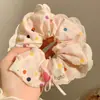Lazo para el pelo de osito dulce, Cuerda para el pelo de estilo perezoso lindo, Gomita de terciopelo con lazo para mujer, Accesorio para el pelo de mujer