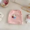 Sem Devoluções ou TrocasColete de Lã Desenho Animado Infantil com Designs Esquerdo e Direito, Estiloso Colete de Inverno para Bebê com Bordado de Toalha Grossa
