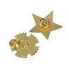 Insignia de estrella de cinco puntas soviética CCCP esmaltada de cobre puro broche pintado de estrella de cinco puntas personalizado insignia metálica