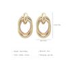 Moda europea y americana transfronteriza elegante retro versátil aretes de botón de círculo entrelazado metal exagerado aretes enrollados de múltiples anillos al por mayor