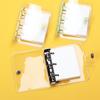 Papelería Coreana Libro de Hojas Sueltas de 3 Agujeros Mini Carcasa Transparente de PVC Portátil Espiral de Hojas Sueltas Libro de Mano Venta al por Mayor