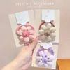 Lazo para el pelo de tela con forma de corazón y flor para niños, Cuerda para el pelo de bebé, Banda elástica de alta elasticidad, Lazo para moño, Accesorio para el pelo de niñas