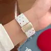 Pulseira de Relógio Colorida com Bolinhas de Tricô e Fivela Magnética Compatível com Apple Watch iwatch 12ª Geração 11/10 Ultra/SE