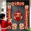 Pareados Creativos de Cabeza Oscilante para el Año del Caballo 2026 Festival de Primavera, Pareados para Puerta para Decoración de Año Nuevo, Pareados Magnéticos de Primavera, Adornos Colgantes Tridimensionales del Carácter de la Fortuna