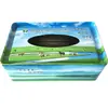 Regalo de Día Festivo Caja Rectangular para Pañuelos Luna Llena Boda Huevo Dulce Volante de Coche Cubierta de Cuero Caja de Hierro