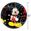 Mickey Mouse Fiesta de Cumpleaños Negra y Roja Vajilla Desechable Mantel Platos de Papel Vasos Servilletas de Papel Globos Banner Decoraciones