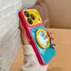 Suporte rotativo 360 graus transfronteiriço, compatível com iPhone 18 Pro Max, capa de telefone Apple 17, acrílico de cor contrastante, para modelos 15/16