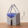 Lata de Té Portátil Vintage Lata Individual o Doble Bolsa de Tela Caja de Regalo Vacía Caja de Almacenamiento Empaque de Regalo Vacío Estilo Vintage Pintado a Mano
