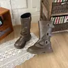 Botas tipo Martin de estilo retro para niñas, nueva colección otoño/invierno 2026, botas altas cómodas de suela blanda para niños, botines de moda para niños mayores