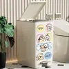 Cubo de basura para baño operado con el pie, Bote de basura doméstico para sala de estar, inodoro y espacios estrechos con apertura de pedal