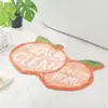 Alfombra de piso tufted con divertido estampado de frutas, alfombra absorbente semicircular para baño, alfombrilla antideslizante para entrada de baño, alfombrilla absorbente de flocado
