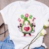 Mulheres Bonito Abacate Casal Amor Desenho Animado Frutas Roupas Estampadas Camiseta Feminina Estampada Top Roupas Doces