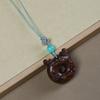 Sândalo Alce Bonito Donut Alça De Madeira Wen Play Fawn Fivela De Segurança DIY Pingente De Telefone Móvel Chaveiro