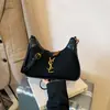 Yangshulin Bolso Pequeño Transparente Cruzado para Mujer 2025 Nuevo Bolso de Hombro Satchel Retro de Gama Alta Bolso Croissant