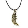 Moda Estilo Japonês e Coreano Simples Colar de Corda de Couro Pingente de Liga Vintage Colar Curto Masculino e Feminino Acessórios Personalizados Tendência