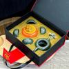 Juego de Té Kung Fu de Cerámica traje Una Tetera Cuatro Tazas Esmalte Craquelado Hielo Regalos de Apertura de Negocios Ceremonia de Acompañamiento Juego de Té Kung Fu