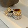 G Outono/Inverno Nova Moda Elementos de Design Pesado Estilo Celebridade da Internet Brincos de Strass Estilo Ins Feminino A7-11