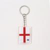 Chaveiro criativo de acrílico da Inglaterra Pingente de chaveiro de acrílico lembrança da Copa do Mundo de Futebol