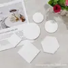 Venta Directa de Fábrica Cerámica Sublimación Impresión Transferencia de Calor Brillante en Blanco Pieza de Cerámica Colgante Se Puede DIY Fácil de Limpiar Posavasos
