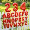 Globos de Papel de Aluminio con Letras y Números Rojos de 16 pulgadas Decoración para Primer Cumpleaños Boda Globos de Papel de Aluminio Venta al por Mayor