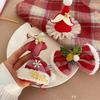 Diadema de sombrero de Navidad diadema de felpa con campana accesorios para fotos horquilla lazo estrella horquilla adorno para la cabeza navideño femenino