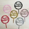Direto da Fábrica acrílico feliz aniversário feliz feliz aniversário cartão de bolo plug-in mesa de sobremesas panificação