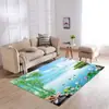 Felpudo de Entrada de Paisaje Terciopelo de Cristal Alfombra para Puerta de Entrada de Sala de Estar y Dormitorio Felpudo para Puerta de Cocina y Baño Liquidación