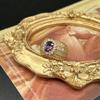 Moda Caibao Latão Vintage Zircônia Banhado a Ouro Anel Solto vintage Luz de Luxo Vintage Elegante Artesanato Feminino