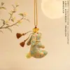Bolsita de regalo pequeño para el Festival de Medio Otoño, bolsita de conejo de paz y bendición, colgante para bolsa de coche, decoración de bolsa de la fortuna