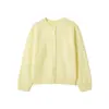 Uau! Cardigã 26 Outono/Inverno, suéter de cashmere escovado para mulheres, malha de estilo coreano de corte solto com fecho de botões e gola redonda escovada
