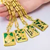 Ouro de Areia Vietnamita Pingente Dourado Agressivo Masculino Guan Yunchang Pingente Dourado de Imitação Etiqueta de Hangtag Dourada Pingente Banhado a Ouro de Imitação de Jade para Homens
