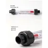 Medidor de Flujo de Flotador de Tubo de Plástico UPVC Resistente a Ácidos y Álcalis Medidor de Flujo de Rotor Líquido Socket con Rosca Interna Medidor de Flujo de Tubería