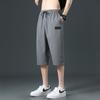 Shorts de Verão Masculino 2024 Nova Marca Fashionável Roupa Esportiva Casual Solto Secagem Rápida Estilo de Hong Kong Roupa Externa Calça de Sete Pontos de Seda Gelada