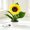 Girasol Grande Bonsái Pequeño Flor Artificial Adornos de Decoración para el Hogar Planta Artificial en Maceta Accesorios para Fotografía Flores Artificiales