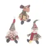 Decoración Navideña Nueva Transfronteriza Bola de Botones a Cuadros Colgante Navideño Muñeco de Nieve Gordo Adornos de Reno Venta al por Mayor