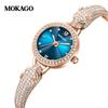 Mokago Transmisión en Vivo Venta Caliente Pulsera de Cabeza de Leopardo Moderna y Elegante Lujo Accesible Sencillo Incrustaciones de Diamantes Resistente al Agua Reloj de Cuarzo para Mujer